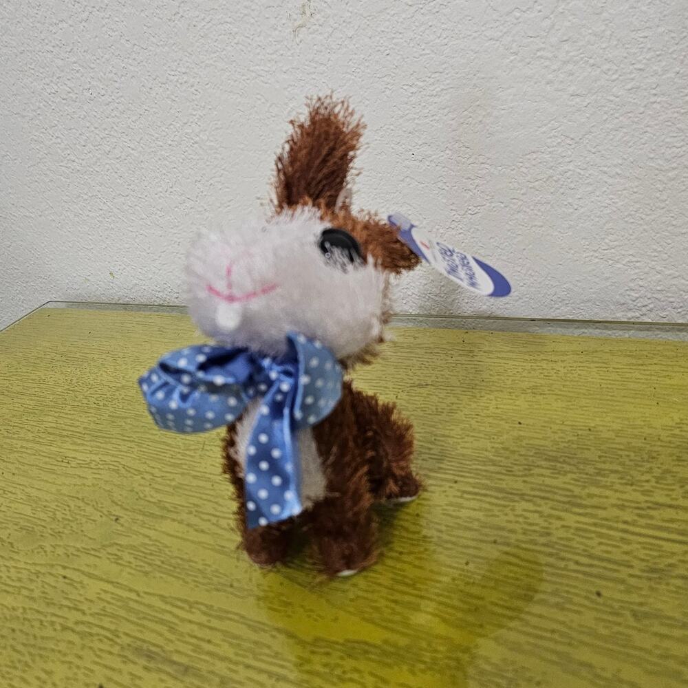 American Greetings Twisted Whiskers Plush Easter Bunny NWT Brown & White Unique